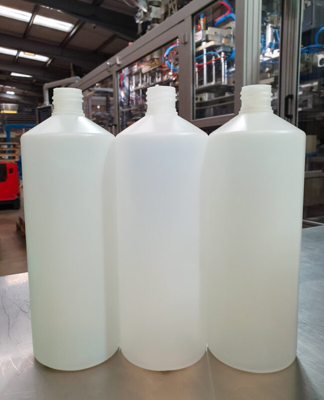 1ltr Round 30% PCR HDPE Bottle