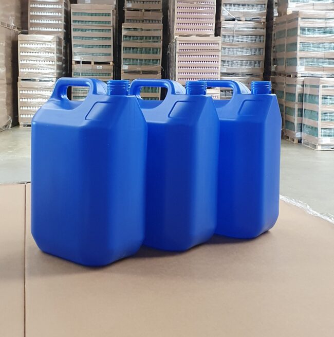 5ltr Jerrycan HDPE Blue 38mm Neck.